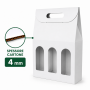 PORTA BOTTIGLIE IN CARTONE BIANCO – 3 BOTTIGLIE